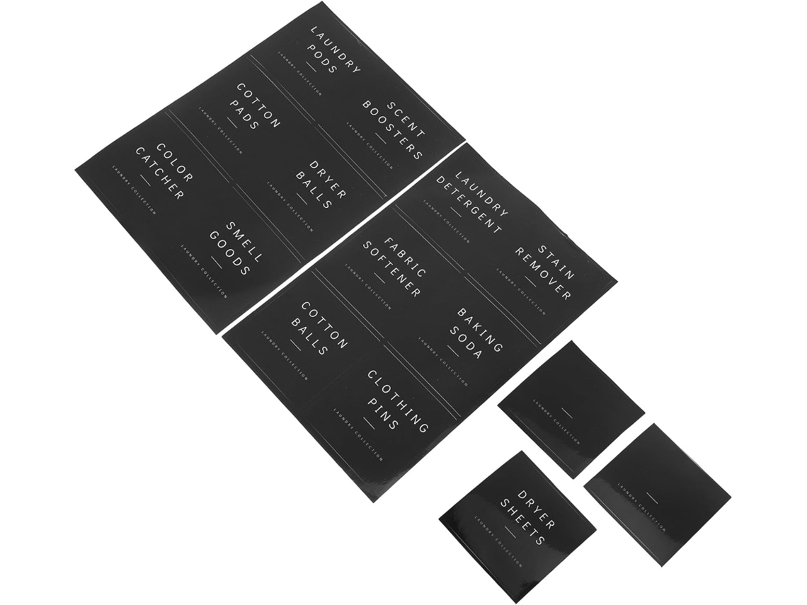 Etiquetas Adesivas De Papel Preto, 5 Polegadas, Para Identificação