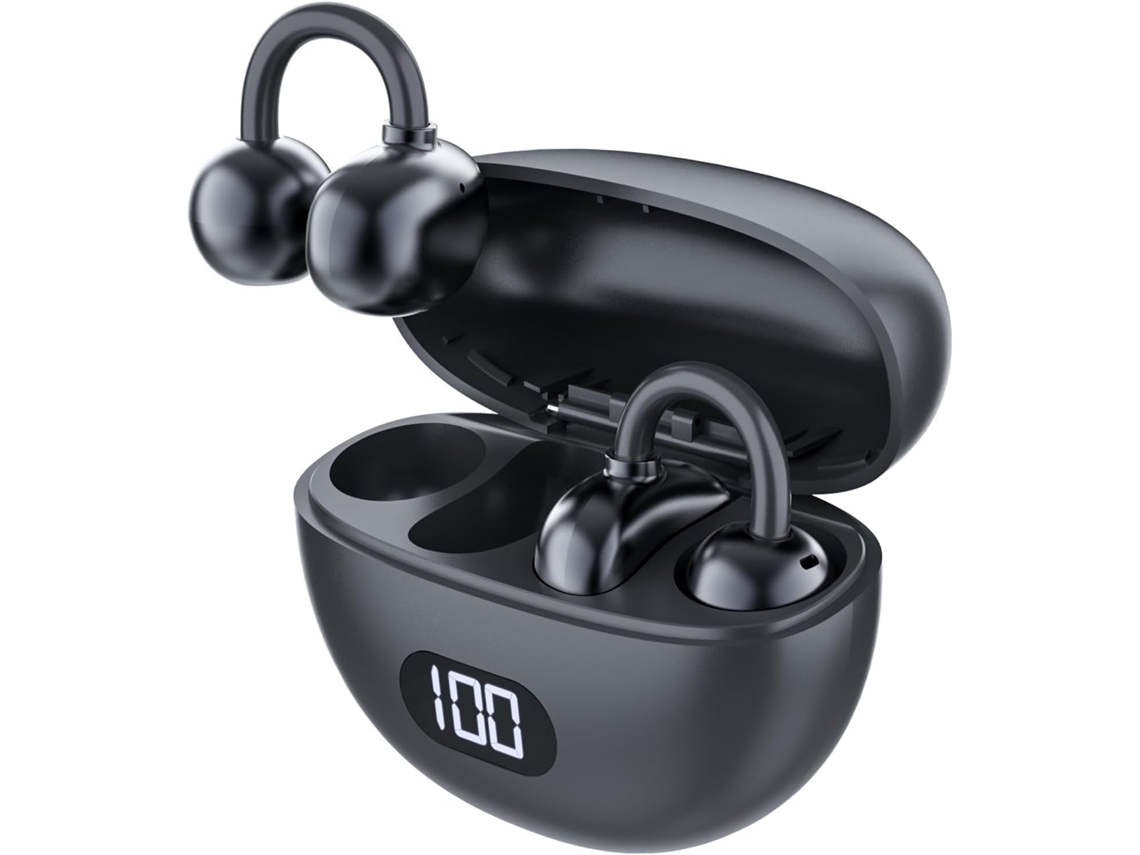 Fones De Ouvido Open Ear Bluetooth 5.4, Ipx7 À Prova D'água, Reprodução De 18 Horas, Som Hifi Para Corrida E Atividades Esportivas (preto)