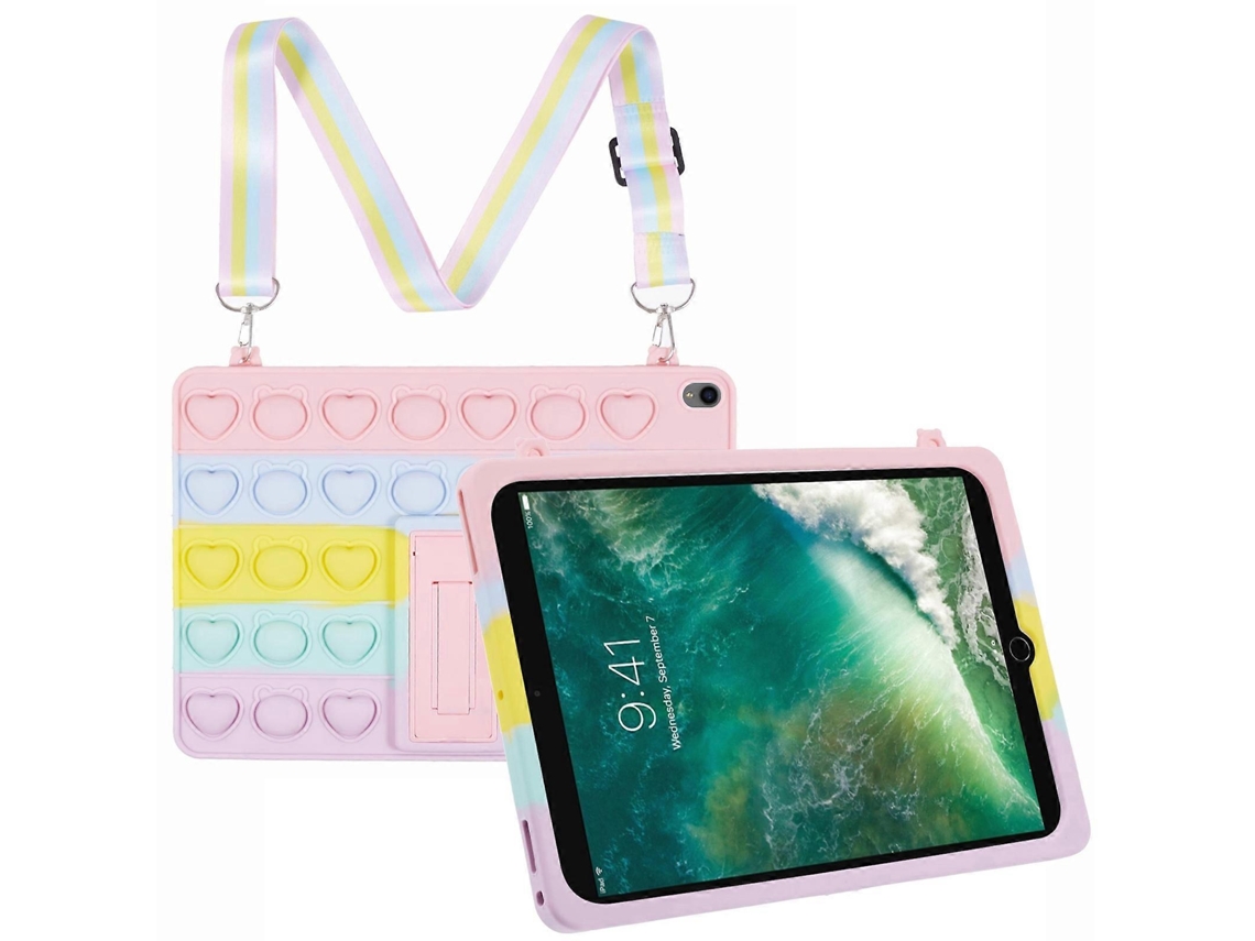 Capa Protetora Em Silicone E Pc Com Suporte E Alça De Ombro Para Ipad Air 10.5 Elysve