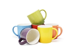 Conjunto de 6 Canecas de Café Coloridas 380 Ml