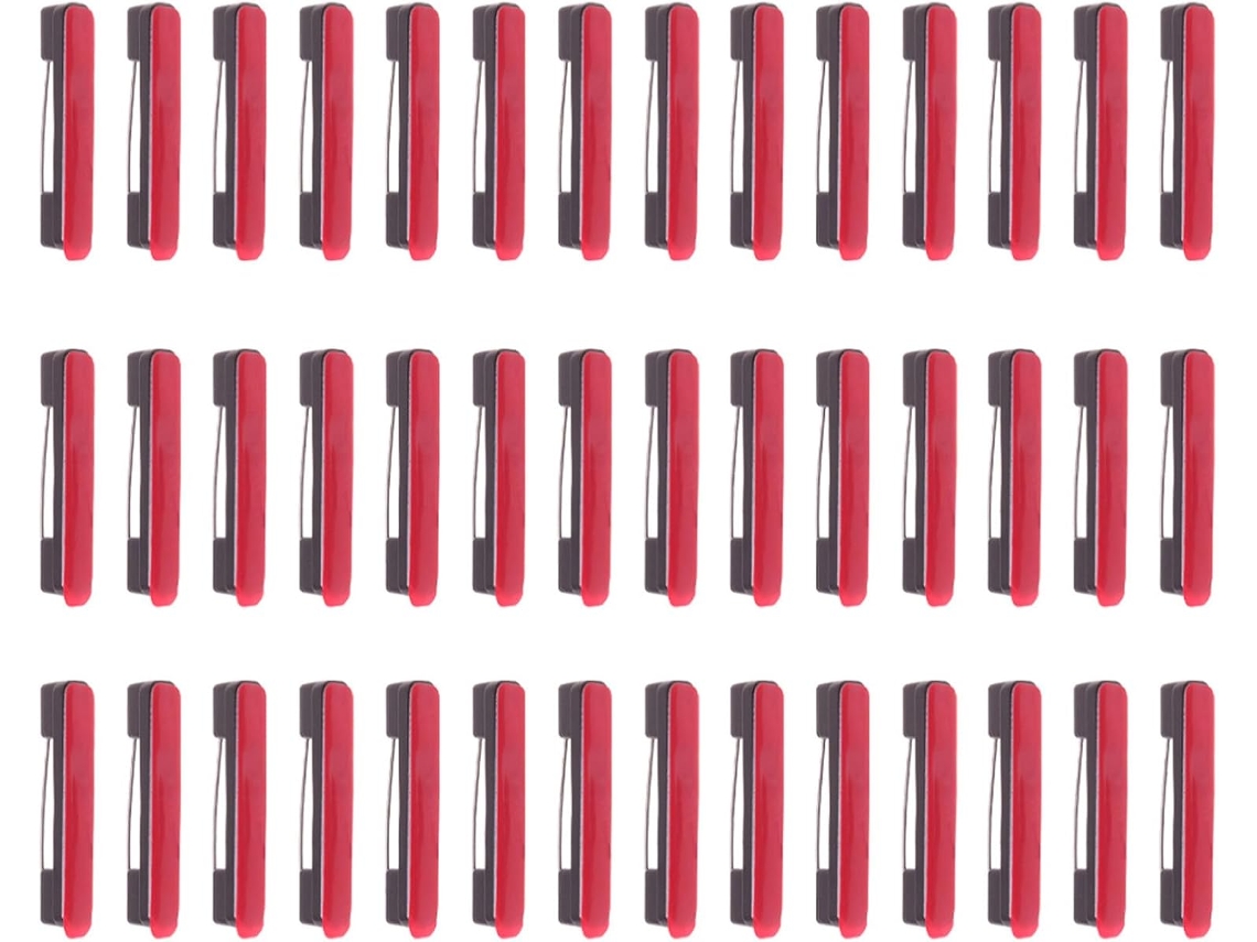 60 Unidades de Alfinetes Plásticos Brancos Autoadesivos para Artesanato, Alfinetes de Segurança para Fixação Crachás E