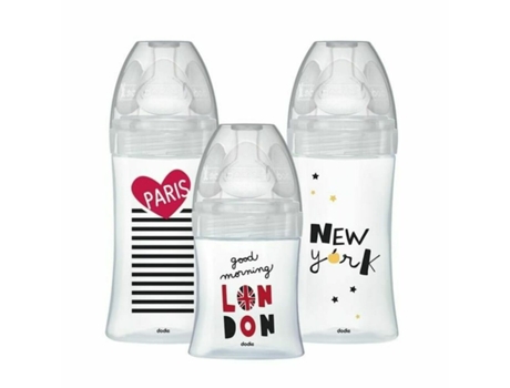 Conjunto de biberões DODIE 3 uds