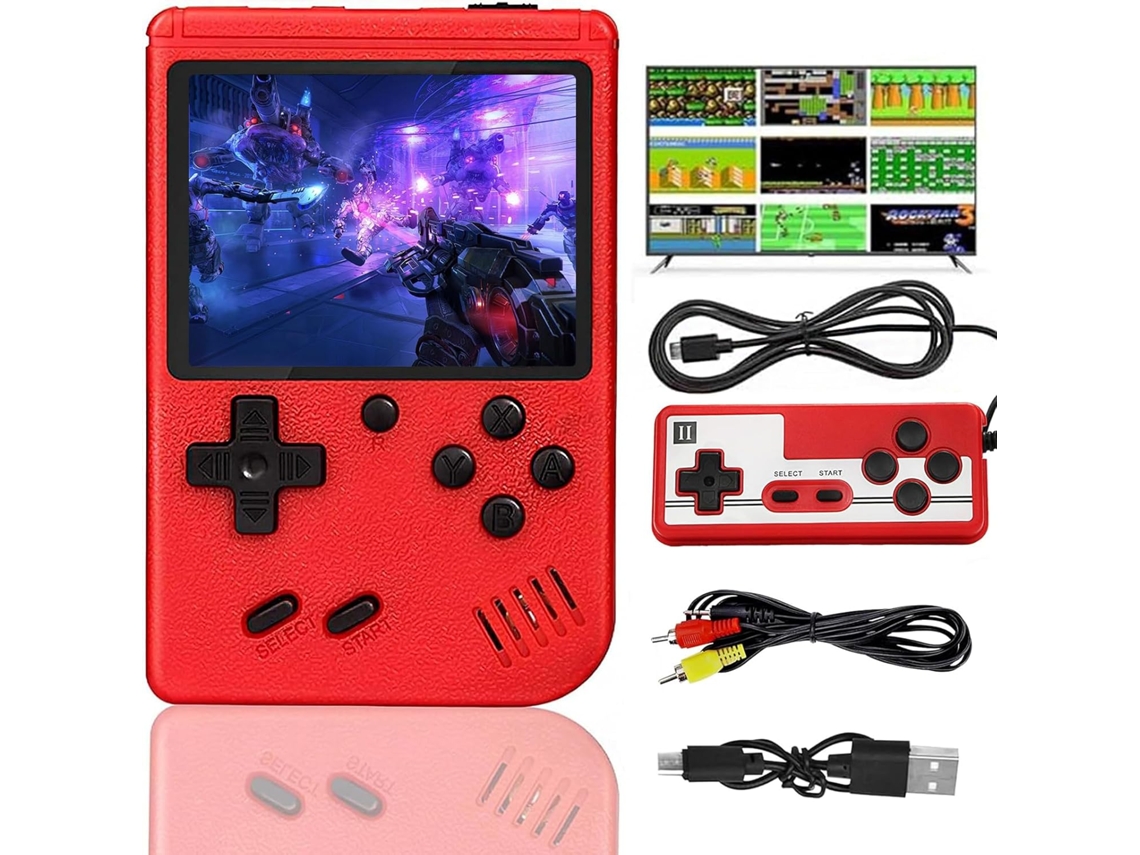 Console Portátil Retrô com Mais de 400 Títulos Clássicos, 3 Polegadas AQUAFORGE