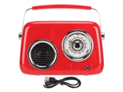 Caixa de Som Bluetooth Vintage LAXISCREED Vermelha