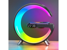 Lâmpada de Humor Black-Uk-Smart Alto-Falante Bluetooth Carregador Sem Fio Lâmpada de Cabeceira L AIHONTAI