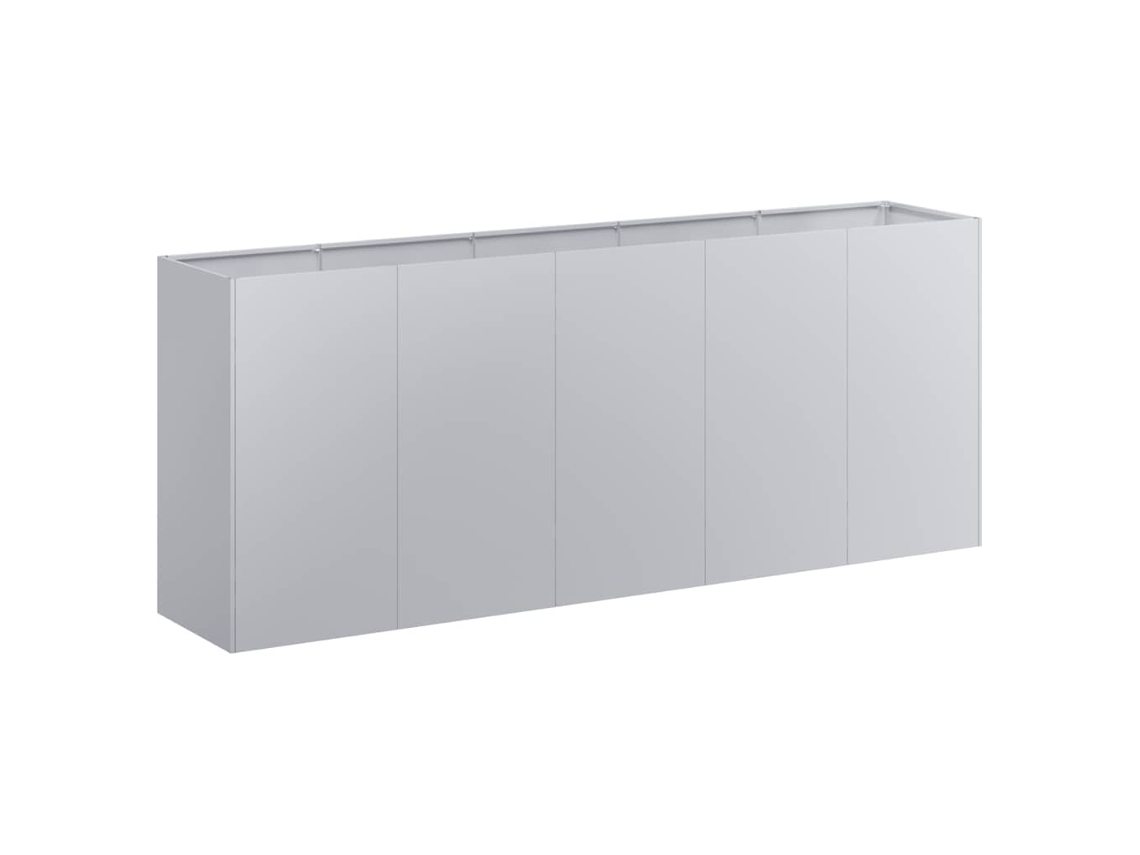 vidaXL Planter 200x40x80 cm aço galvanizado