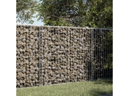 Vidaxl Cesto Gabião Com Cobertura 100x100x100 Cm Ferro Galvanizado