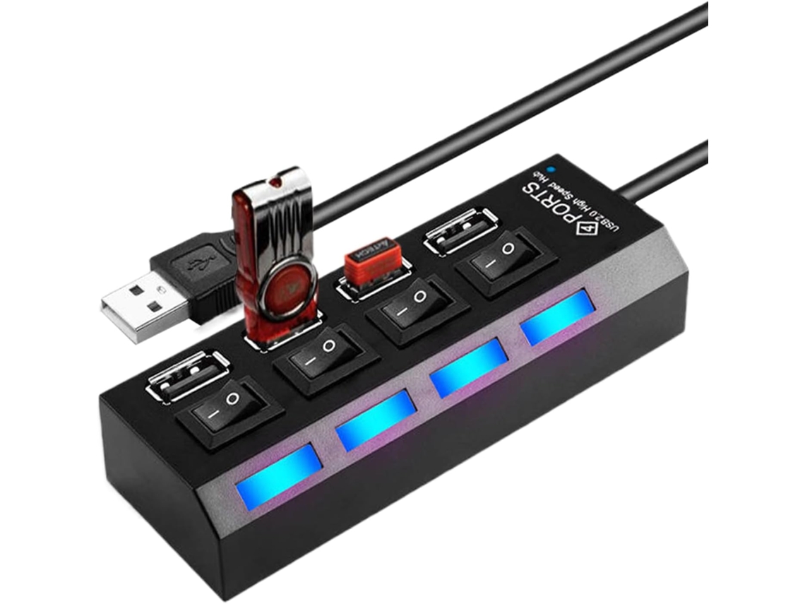Hub Usb Para Laptop Com Várias Portas E Divisor De Dados