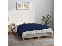Vidaxl Manta Pesada 10 Kg 140x200 Cm Tecido Azul