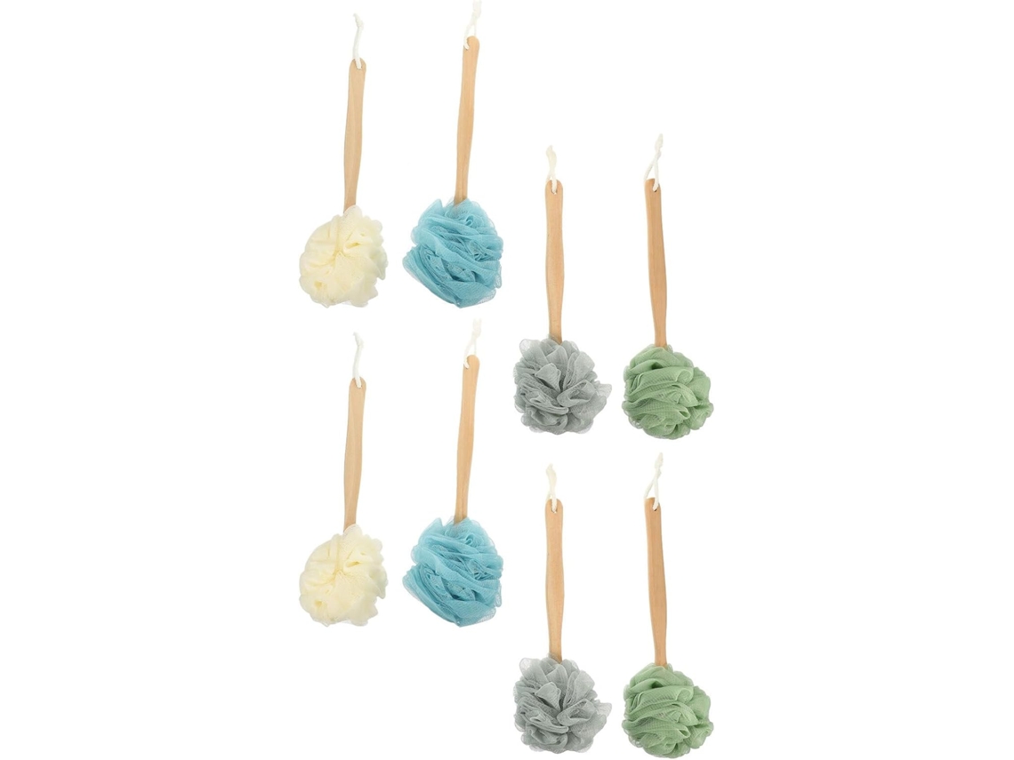 Conjunto De 8 Peças Escovas Banho Ounona Para Cuidados Com As Costas, Com Cabo Longo, Escova Esfoliante Corporal Para