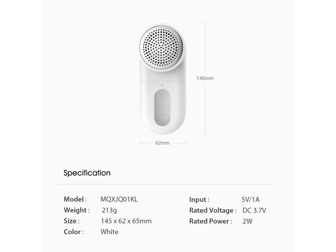 Removedor De Pelúcias Xiaomi Mijia Portátil