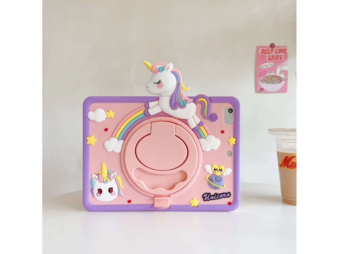 Capa Infantil Para Ipad 9, 8 E 7ª Geração, Compatível Com Air 2, 3, 4, 5, 10.9, 2022, Mini 6, Pro 11. Design Fofo Desenho De Unicó Tuotuo