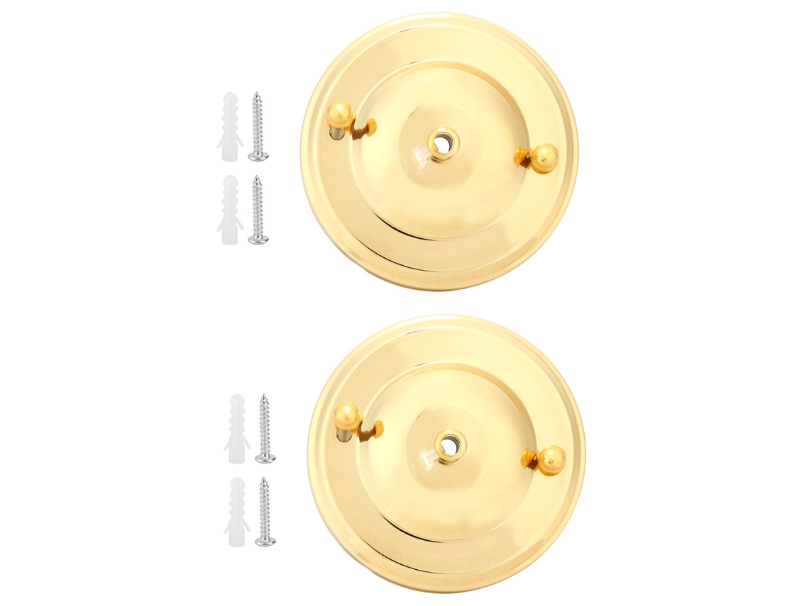 2 Ganchos de Teto para Lustre Acessórios de Iluminação DIY Dourado | S/MARCA