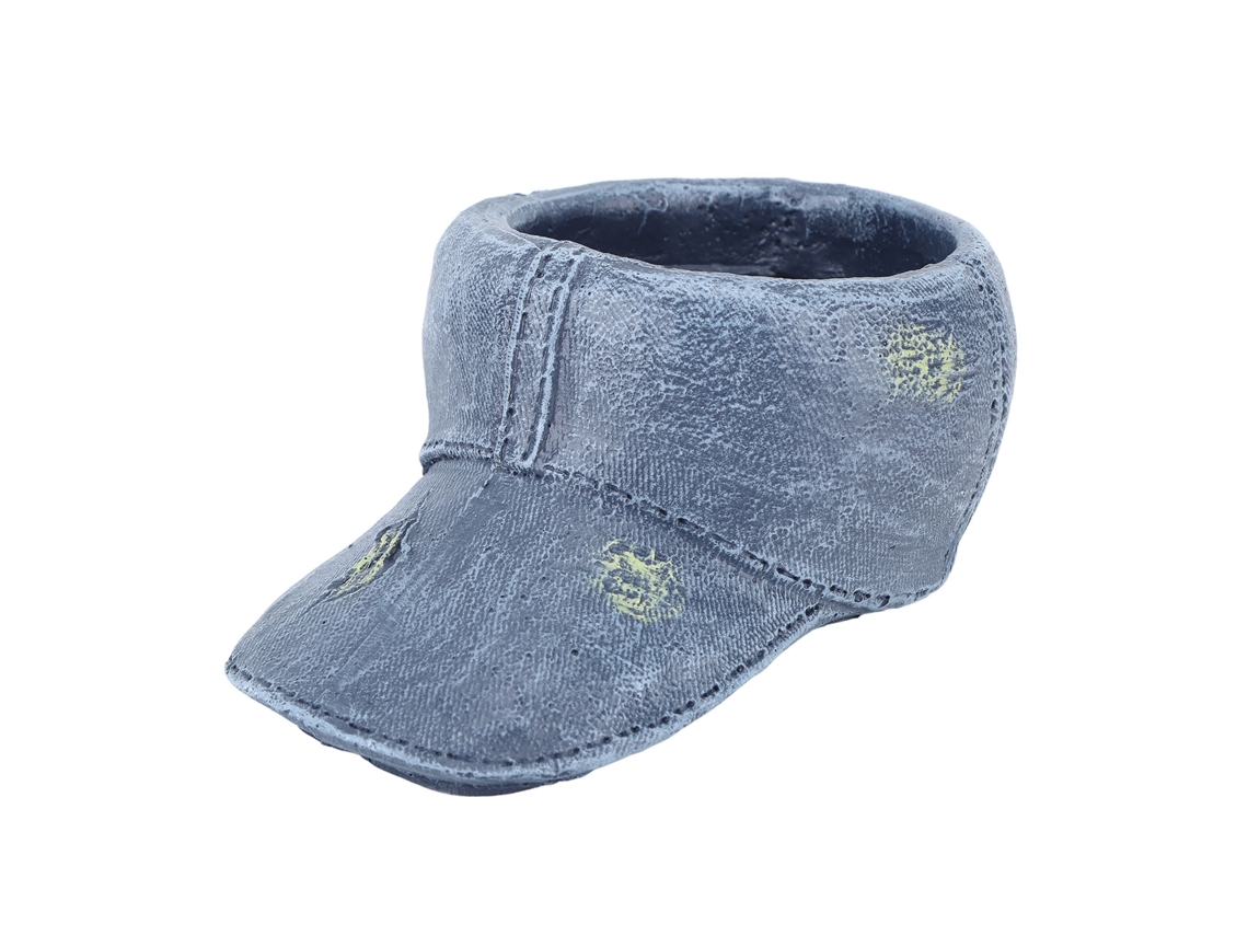 Rebe-maceta De Sombrero Cowboy Azul Retro De Resina Para Decoración De Jardín Plantas Ropa