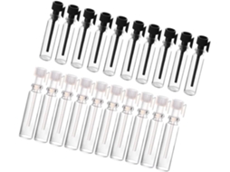 100 tubos de vidro para teste de perfumes, 1 ml, frascos de amostra vazios.