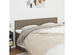 Vidaxl Cabeceiras Cinzento-acastanhado 160x5x78/88 Cm Tecido