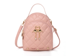 Mochila Mini Feminina Pu Cute com Pingente de Cisne Leve Multifuncional para Viagem Shopping