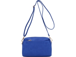 Bolsa Tiracolo Pequena Fashionpuzzle Com Zíper Triplo, Azul Royal