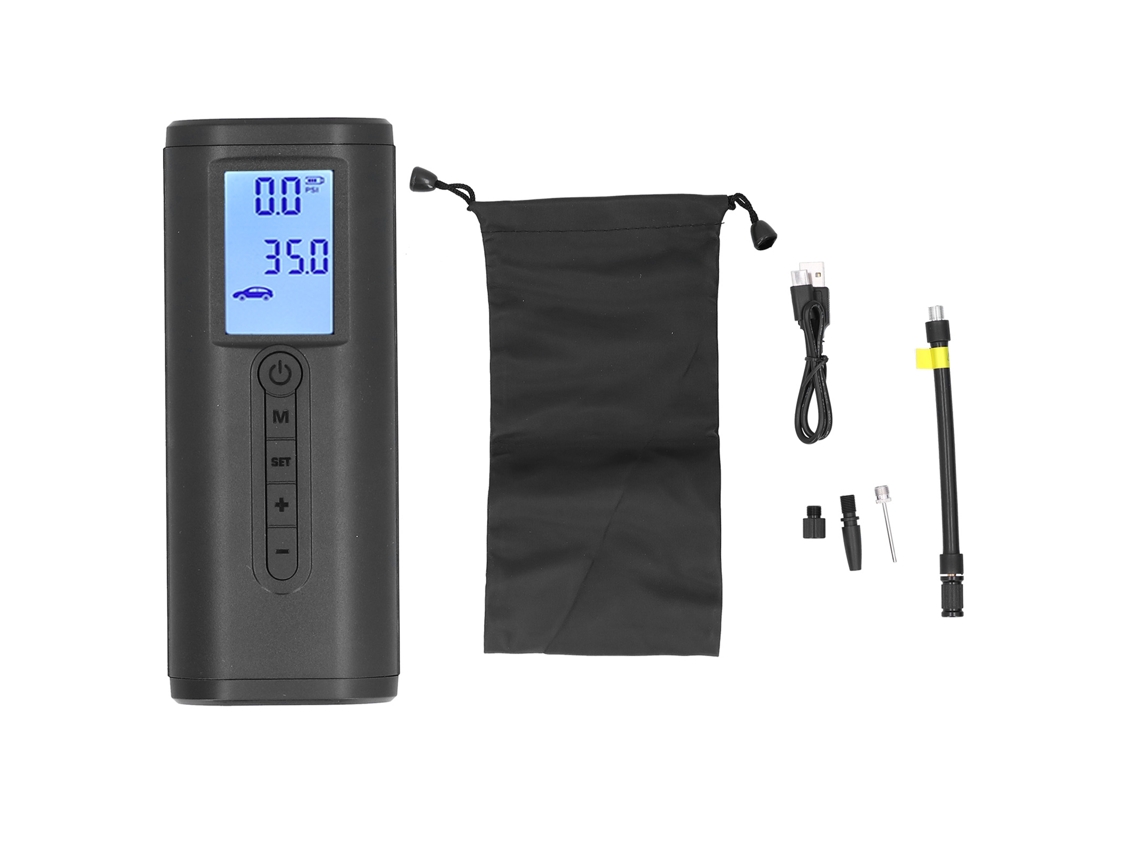 Bomba de Ar Sem Fio para Carro Bicicleta 150psi Carregamento Usb Portátil Inflador de Pneus | S/MARCA