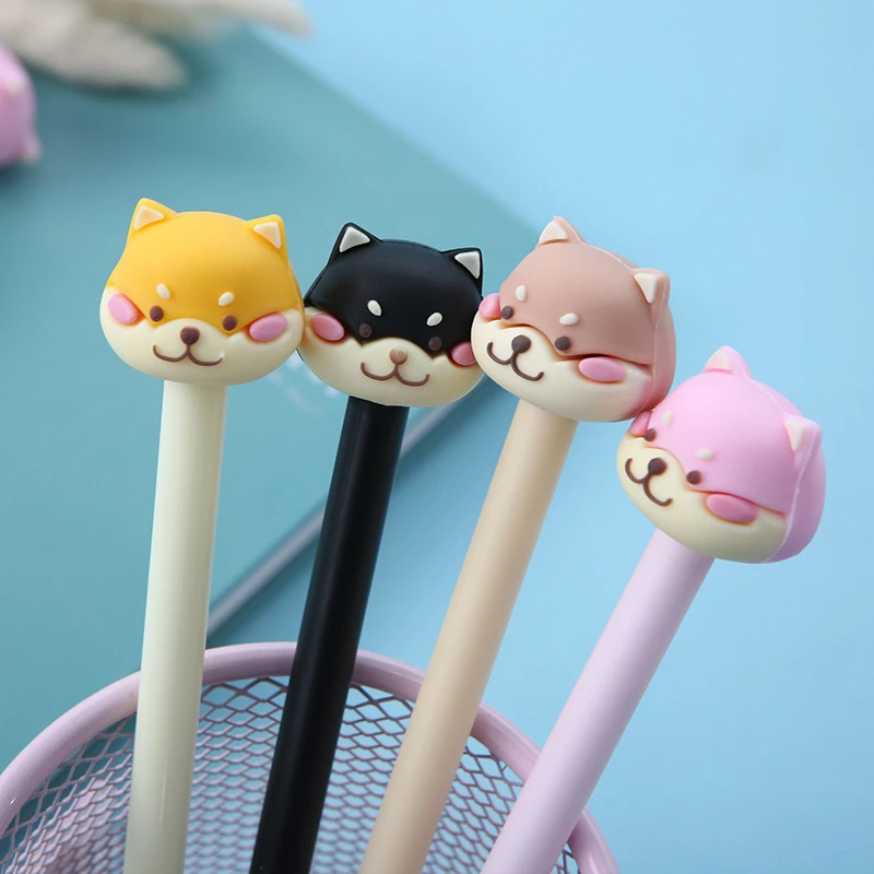 36 Peças De Caneta De Gel Com Desenho Animado Para Festa De Animais Shiba Head, Caneta Marcadora De Tinta, Material De Escritório E Escola Ehstmind