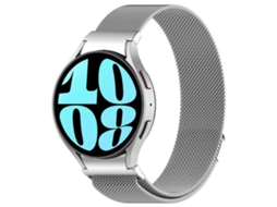 Pulseira De Metal Magnética Estilo Milan Com Botão Para Samsung Galaxy Watch 6