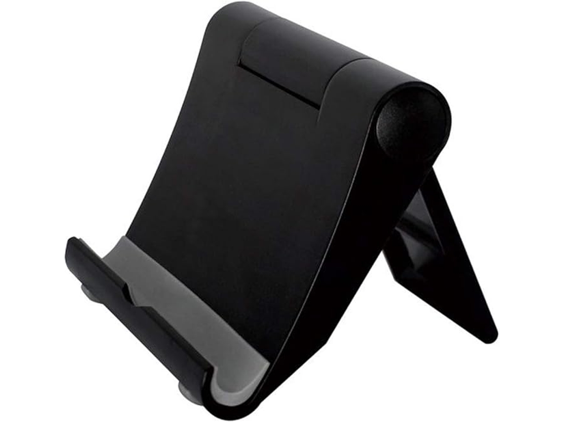 Suporte Portátil Para Celular Com Ajuste De Rotação De 360° E Dobrável, Compatível Com Iphones E Celulares Android, Na Cor Preta.