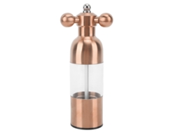 Moedor De Pimenta Profissional Recarregável Rotor De Cerâmica Ajustável Grossura Manual Moedor De Pimenta E Sal Para Cozinha Ouro Aquaforge