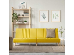 Sofá Cama Sofá Convertível Lovely Home Tecido Amarelo (200x89x70cm)