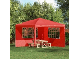 Vidaxl Lateral De Tenda Para Festa 2 Unid. 300 X 195 Cm Vermelho