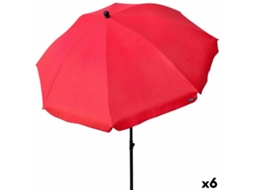 Chapéu de Sol Aktive Vermelho 240 X 230 X 240 Cm 6 Unidades