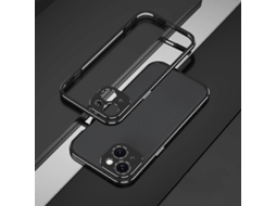 Capa Protetora De Lente Da Série Aurora + Capa Com Moldura De Metal Para Iphone 15
