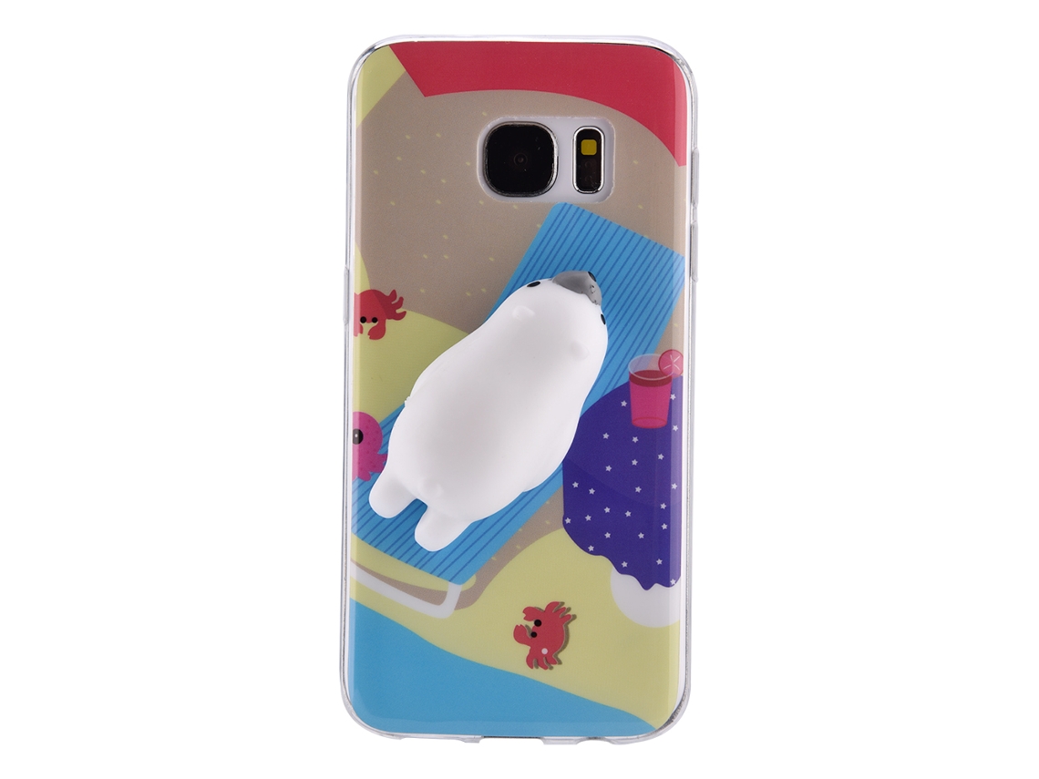 Capa de celular squishy Samsung urso polar S7 EOOCOO