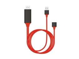 Adaptador Tv Universal Hdmi Hdtv Av Ios Vermelho