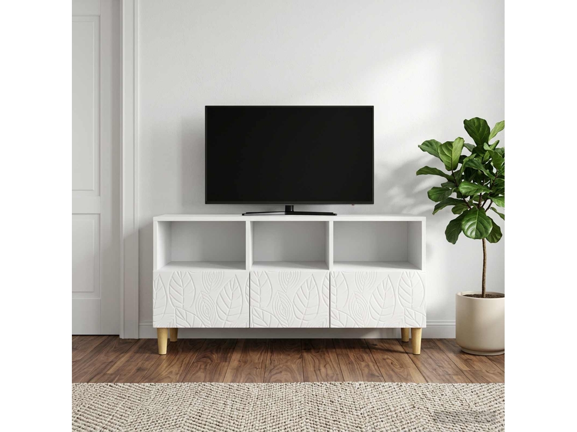 Vidaxl Gabinete Para Tv 102 X 34,5 X 50 Cm Branco Brilhante