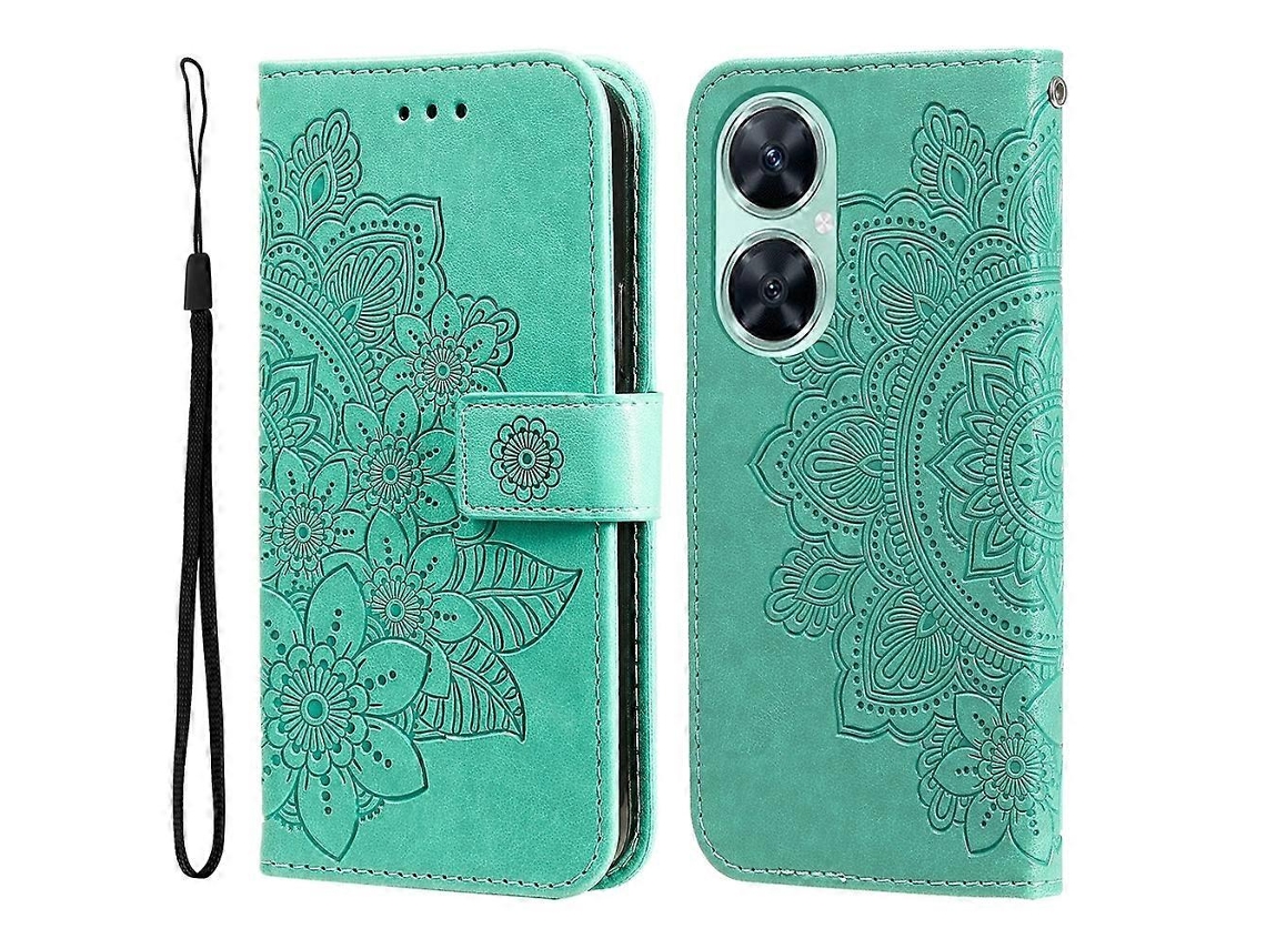 Capa De Couro Com Estampa De Flores De 7 Pétalas Para Huawei Nova 11i / Maimang 20 5g / Enjoy 60 Pro