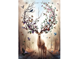 Fantasy Deer - Quebra-cabeça De 1000 Peças - Imagens Impressionantes E Vívidas De Um Cervo Mítico - Cores Fortes (marrom)