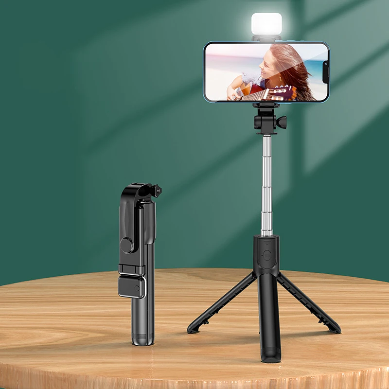 Tripé Portátil Multifuncional Para Iphone, Bastão De Selfie Com Luz De Preenchimento, Suporte Extensível Para Celular, Ideal Para Lives No Tiktok, Com