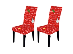 Capinha Elástica Para Cadeira Com Decoração Festiva