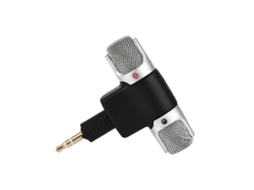 Mini microfone estéreo com plugue de 3,5 mm banhado a ouro para PC, laptop, câmera CHABERLU