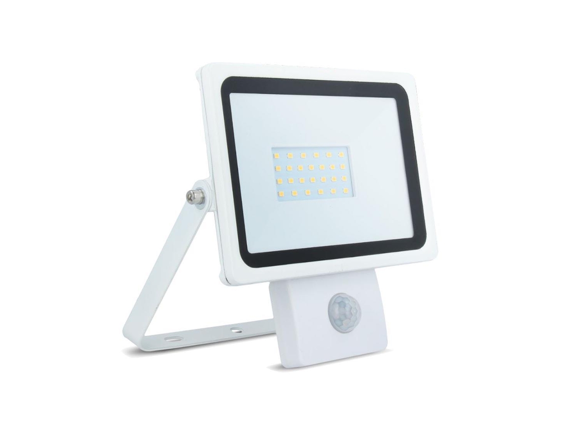 Foco Led 20W 230V 3000K com Sensor 1600Lm Branco