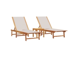 Sun Lounger, Sun Loungers Vidaxl Cinzeto Madeira De Acácia (n/a)