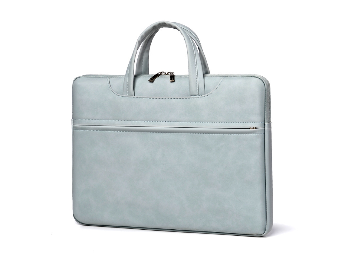 Pasta Para Portátil De 13 Polegadas, Fabricada Em Material Pu Impermeável, Estilo Mala De Escritório Azul Hexinyigjly