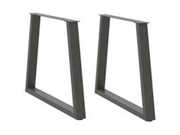 Vidaxl Pés Para Mesa De Jantar Em V, 2 Peças, Antracite, 70x(72-73,3) Cm, Aço