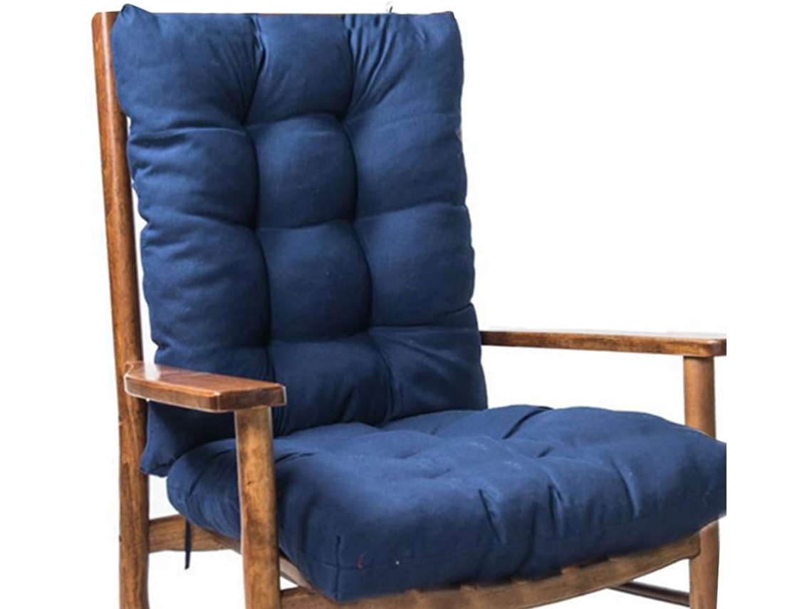 Conjunto De 2 Almofadas Para Cadeira Balanço Jardim Em Rattan, Com Enchimento De Espuma Poliuretano, Ideais Para Bancos