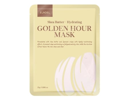 Máscara Facial Nutritiva Golden Hour com Manteiga de Karité, 25g Elroel