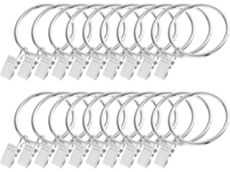 Ganchos Para Cortina Com Presilhas, 20 Peças, Argolas De 40 Mm X 45 Mm, Brancos, Acessórios Para Pendurar Cortinas Em Quartos