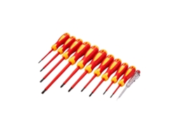 Conjunto de 11 chaves isoladas para eletricista com certificação Vde e Gs TEKMAQUINAS