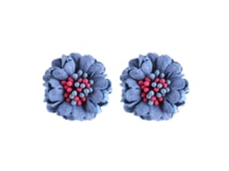 Brincos Botão Flor Estilo Simples Acessório Para Roupa
