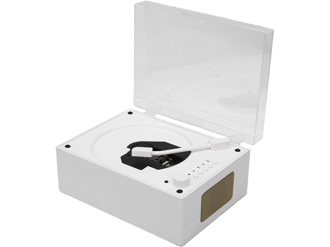 Leitor De Cd Goshyda, Leitor De Cd Portátil Mesa Com Bluetooth, Entrada Usb E Aux, Controle Remoto, Compatível Com Mp3 E