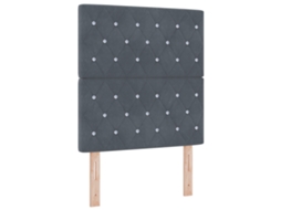 Conjunto 1 Cama Box Vidaxl Cinzento Veludo (80 X 200 Cm)